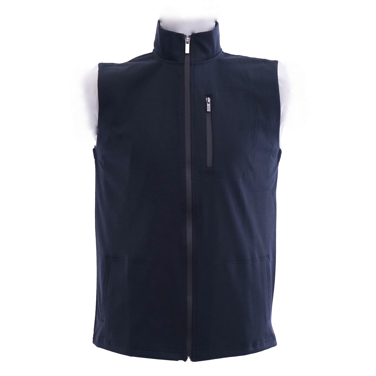 Dark Navy Sleeveless Tracksuit Top