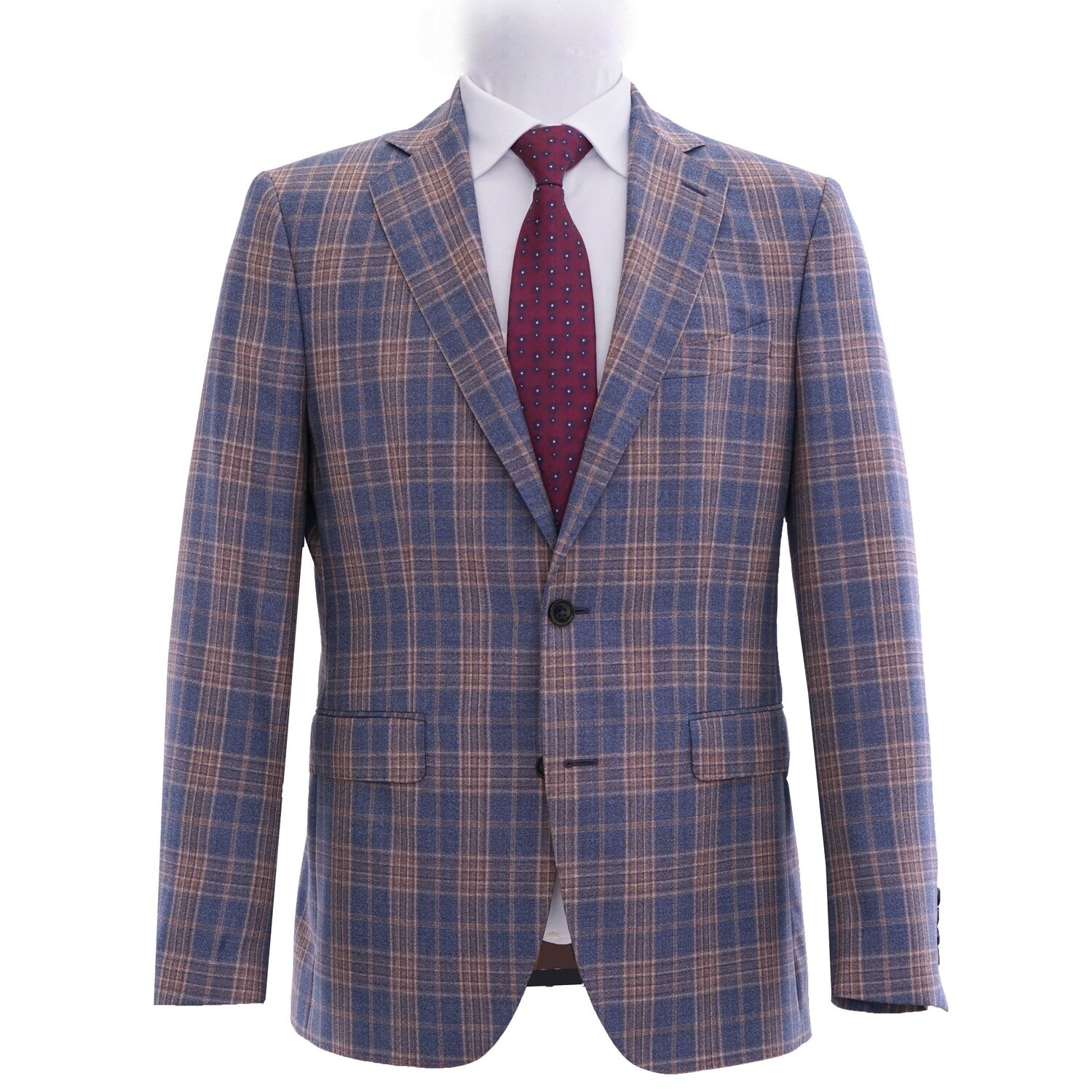 Blue Orange Big Check / Straight Pocket Jacket