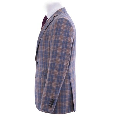 Blue Orange Big Check / Straight Pocket Jacket
