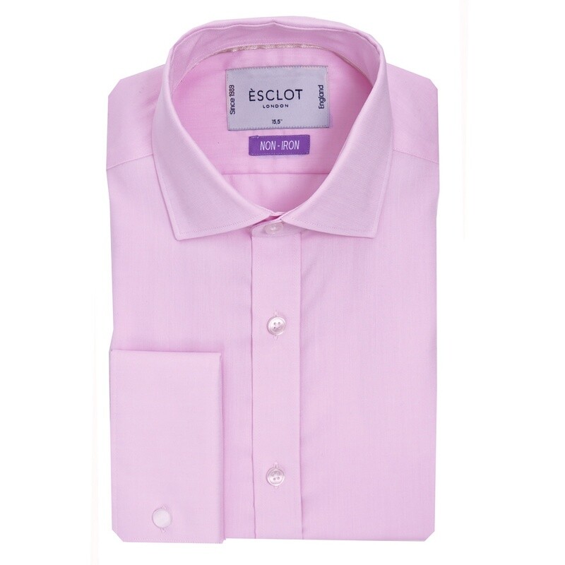 Non-Iron Pink Plain Shirt