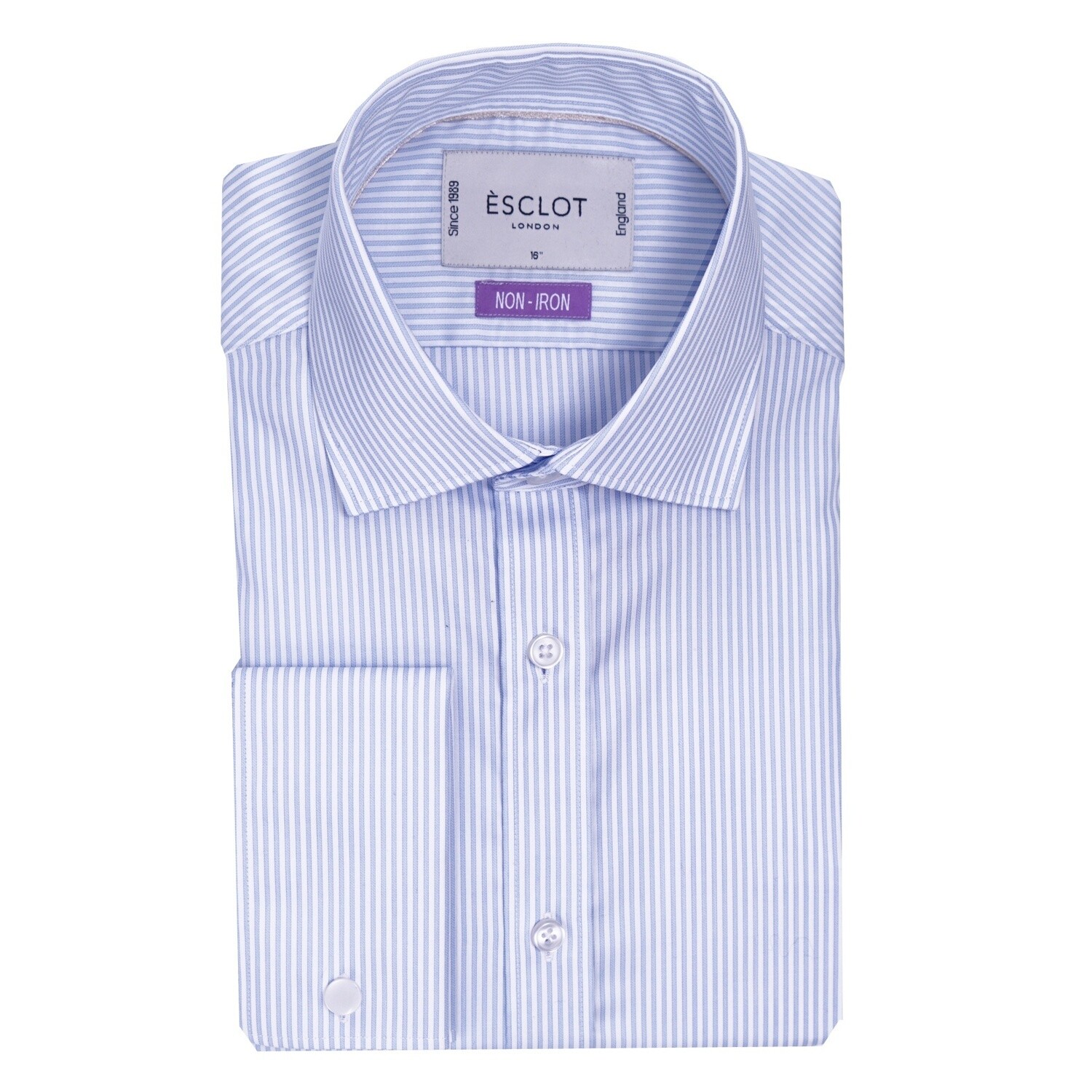 Non-Iron Blue Gingham Shirt