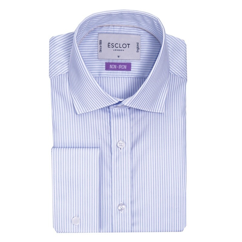 Non-Iron Blue Gingham Shirt