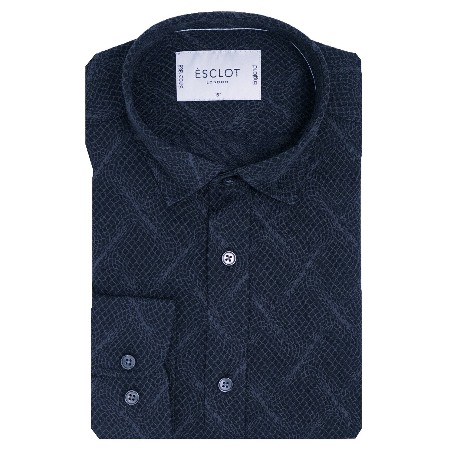 Black Jacquard Casual Shirt