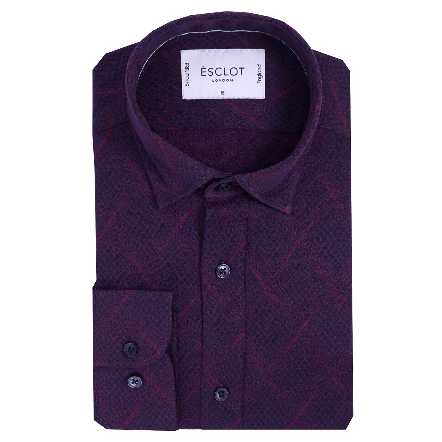 Purple Jacquard Casual Shirt