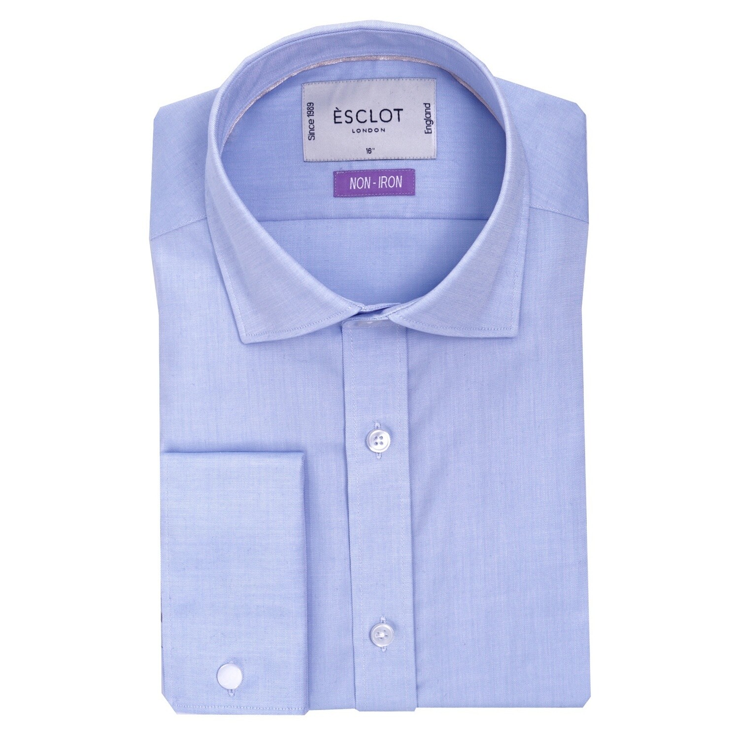 Non-Iron Blue Plain Shirt