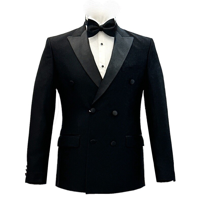 Black Double Breasted Event Tuxedo Jacket