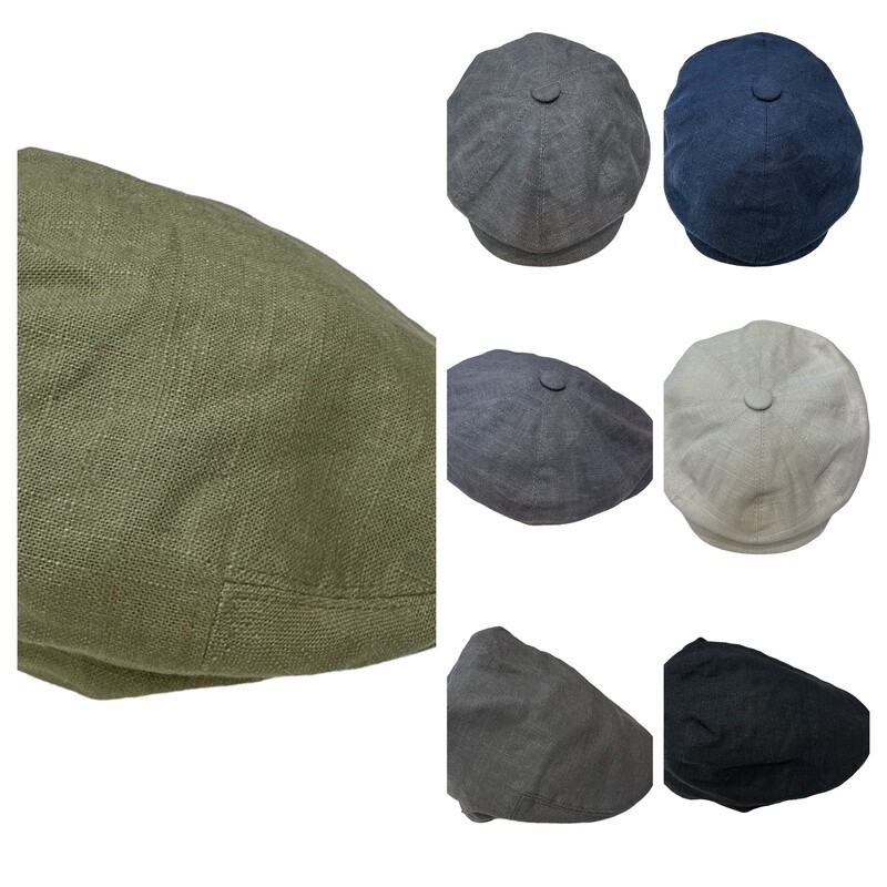 Italian Linen Flat Cap