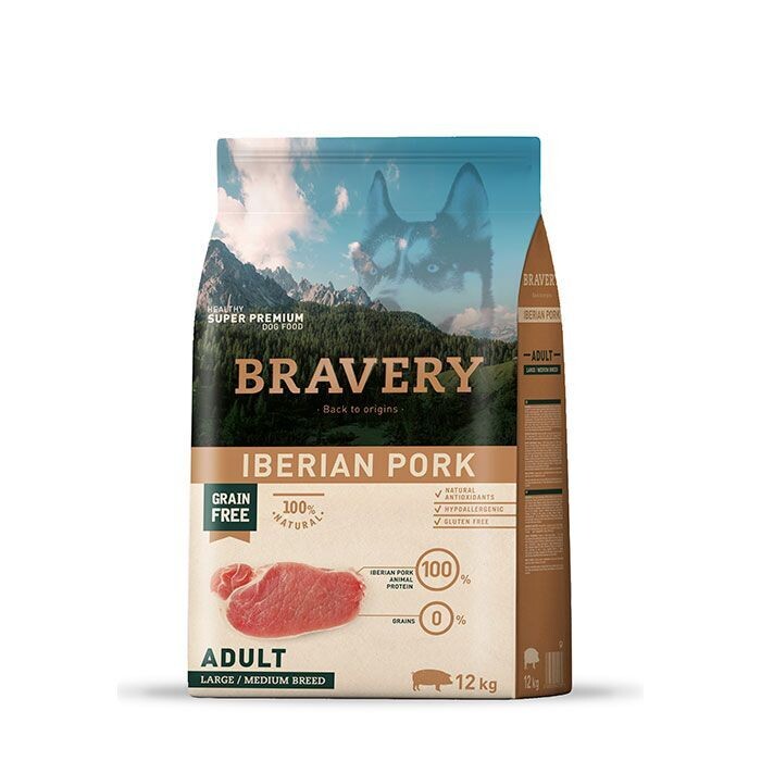 BRAVERY DOG IBERIAN PORK ADULT LARGE/MEDIUM BREEDS