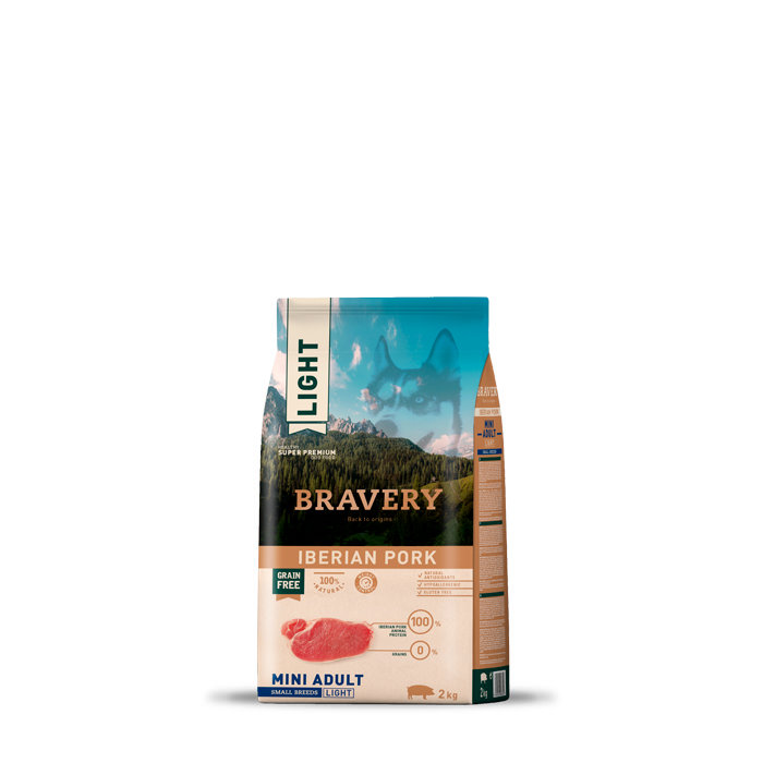 BRAVERY DOG IBERIANPORK LIGHT MINI ADULT SMALL BREEDS 4KG