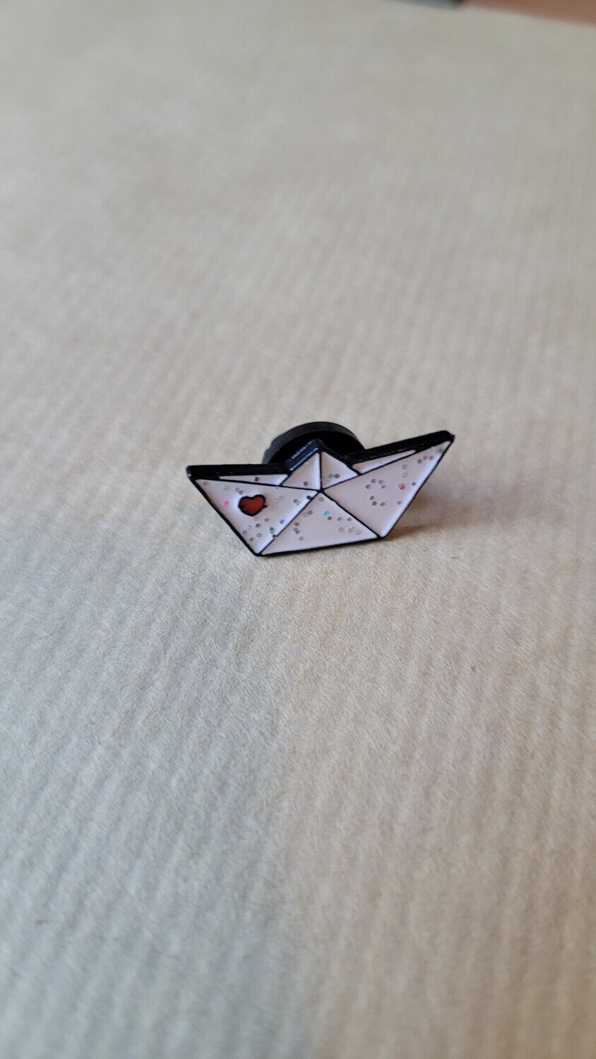 Pin papieren bootje/vliegtuigje