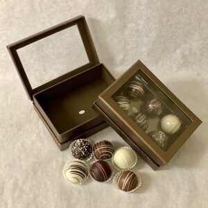 Truffle Deco Box w/ 6 Large Dessert Truffles