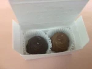 Four Chocolate Wedding Favors in Gift Box