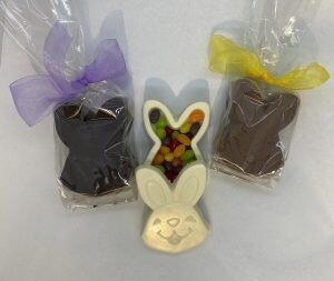 Chocolate Bunny Box filled with Jelly Beans.