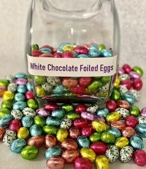 White Chocolate Foiled Eggs