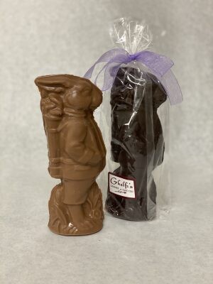 Solid Chocolate Golfer Bunny