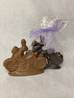 Solid Chocolate Motorcycle Bunny