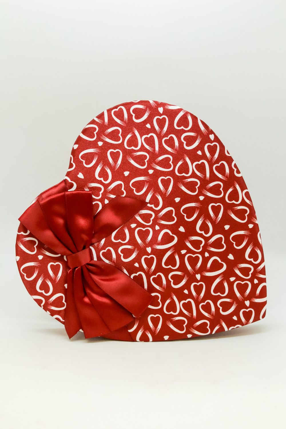 Red Heart Print with Bow
