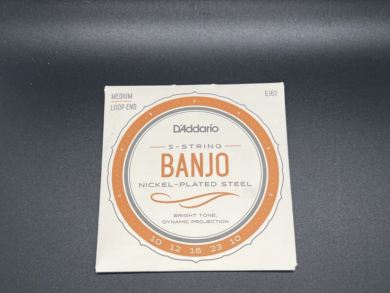 DAddario EJ61 Banjo Strings Nickel-Plated Steel 10,12,16,23,10
