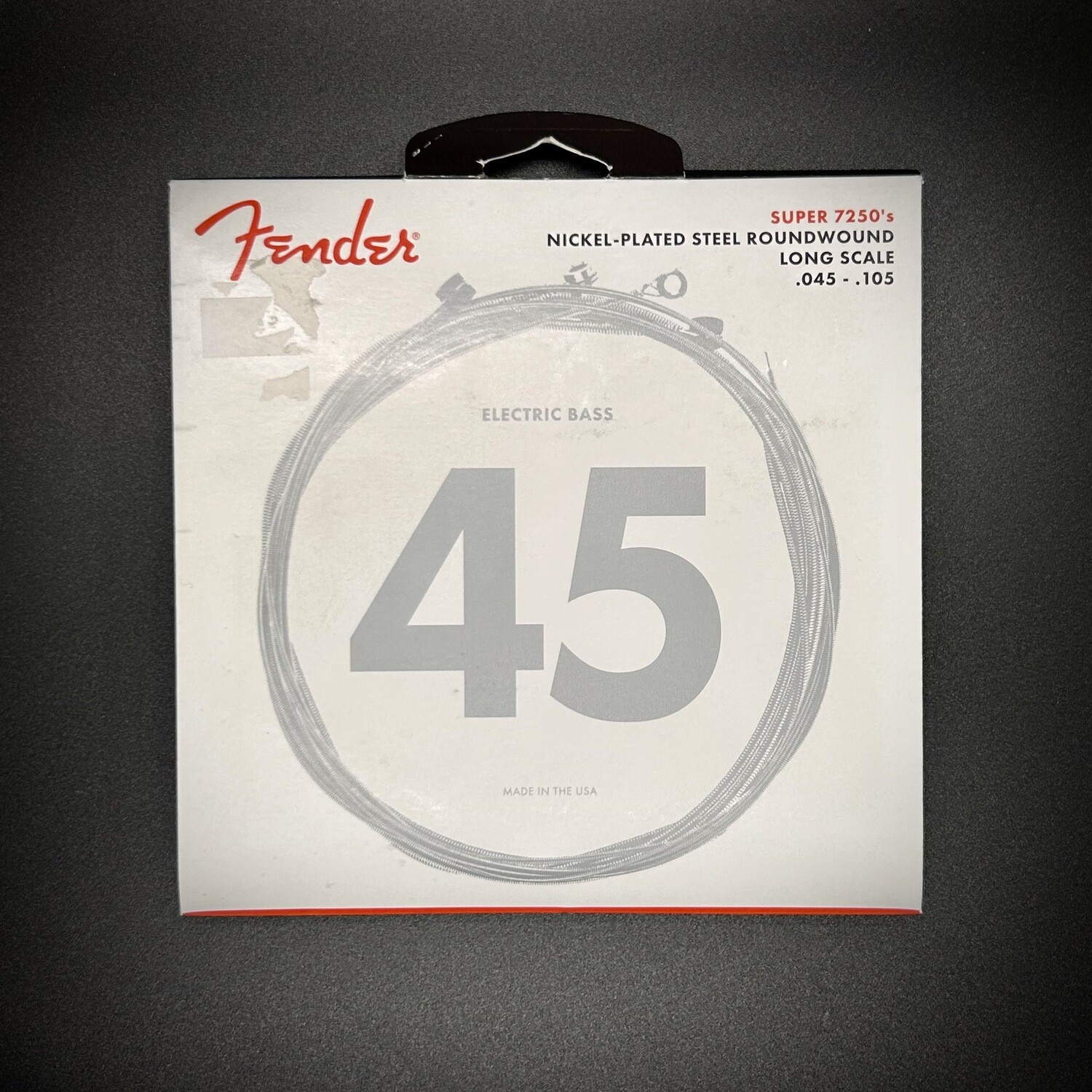 Fender 7250  Long Scale, 7250M .045-.105, Roundwound Bass Strings, Nickel Plated Steel