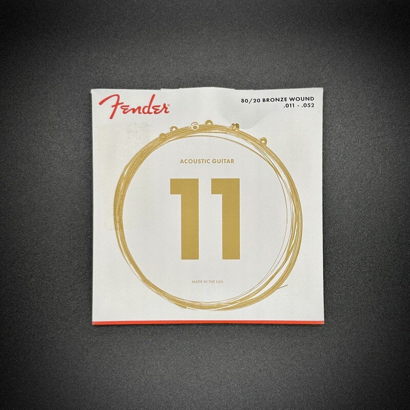 Fender 70CL 80/20 Bronze Wound Acoustic Strings .011-.052 Custom Light