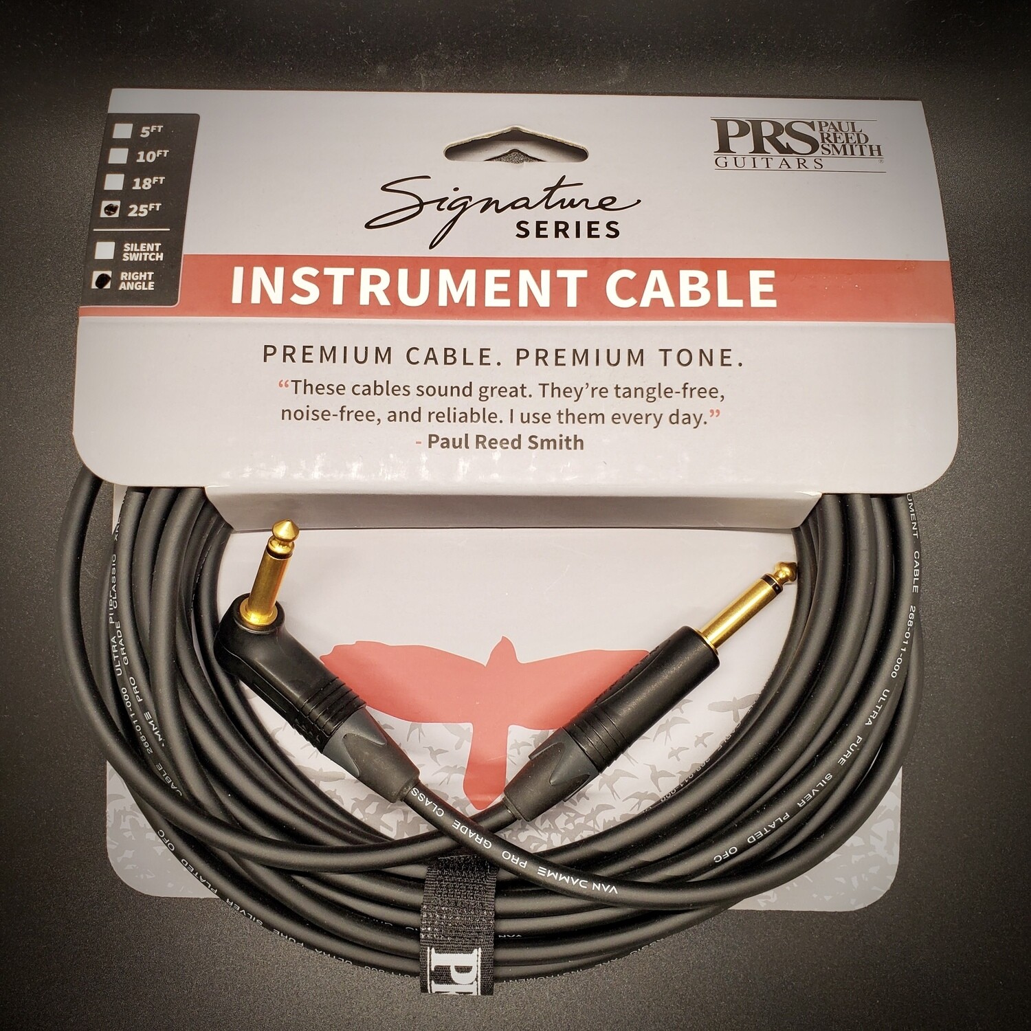 PRS Signature Series Instrument Cable Straight/Angle 25'