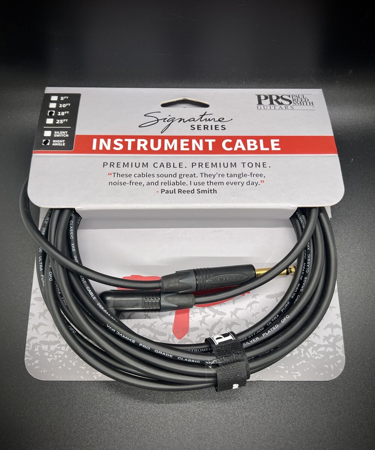 PRS Signature Series Instrument Cable 18ft Right Angle