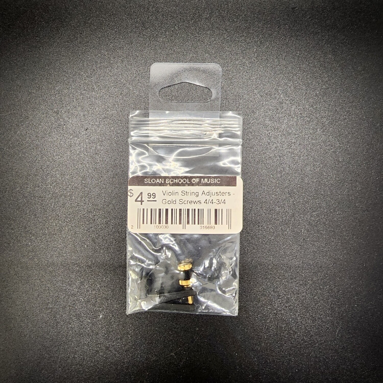 Violin String Adjusters - Gold Screws 4/4-3/4