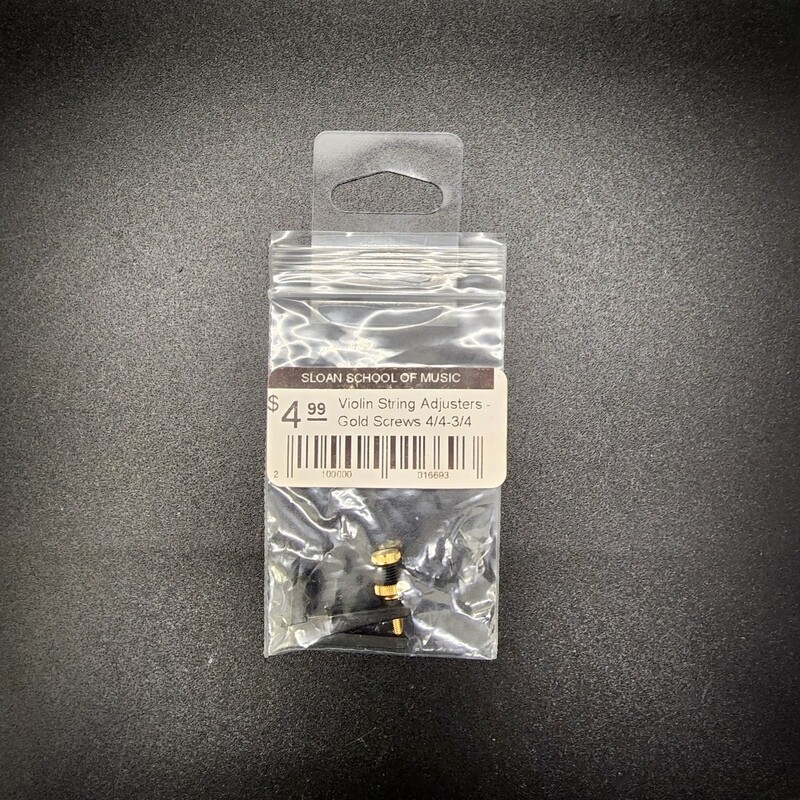 Violin String Adjusters - Gold Screws 4/4-3/4