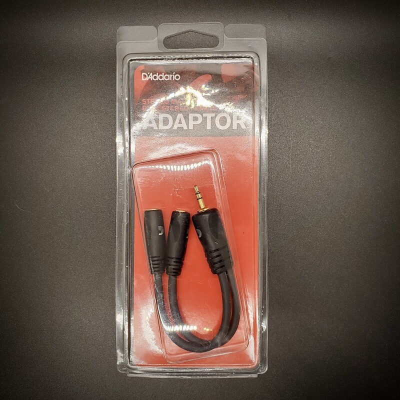 DAddario Stereo Male 1/8” to Dual Stereo Female 1/8” Adaptor