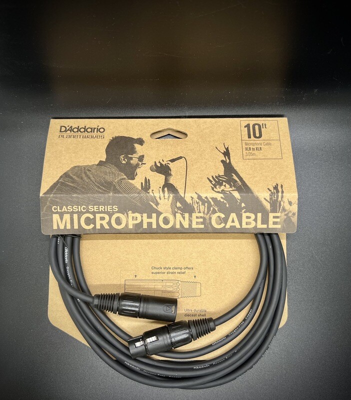 DAddario Classic Series 10 ft Microphone Cable