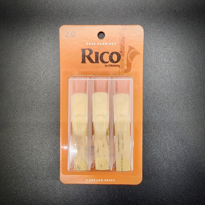 Rico Bass Clarinet 2.0 Reeds - 3 pack