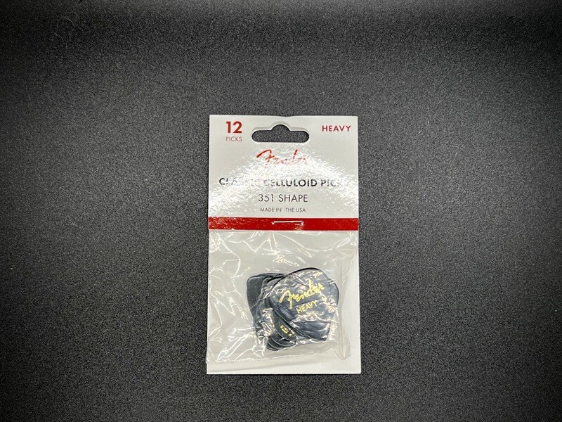 Fender Classic Black Celluloid Picks 351 Heavy 12pk