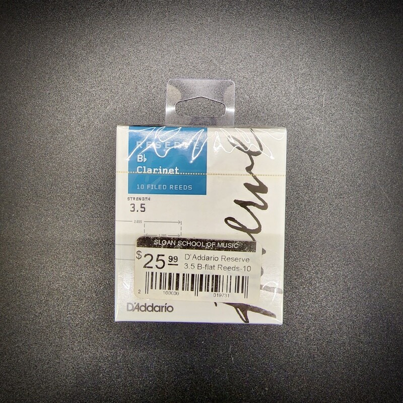 DAddario  Reserve 3.5 B-flat Reeds-10 pk
