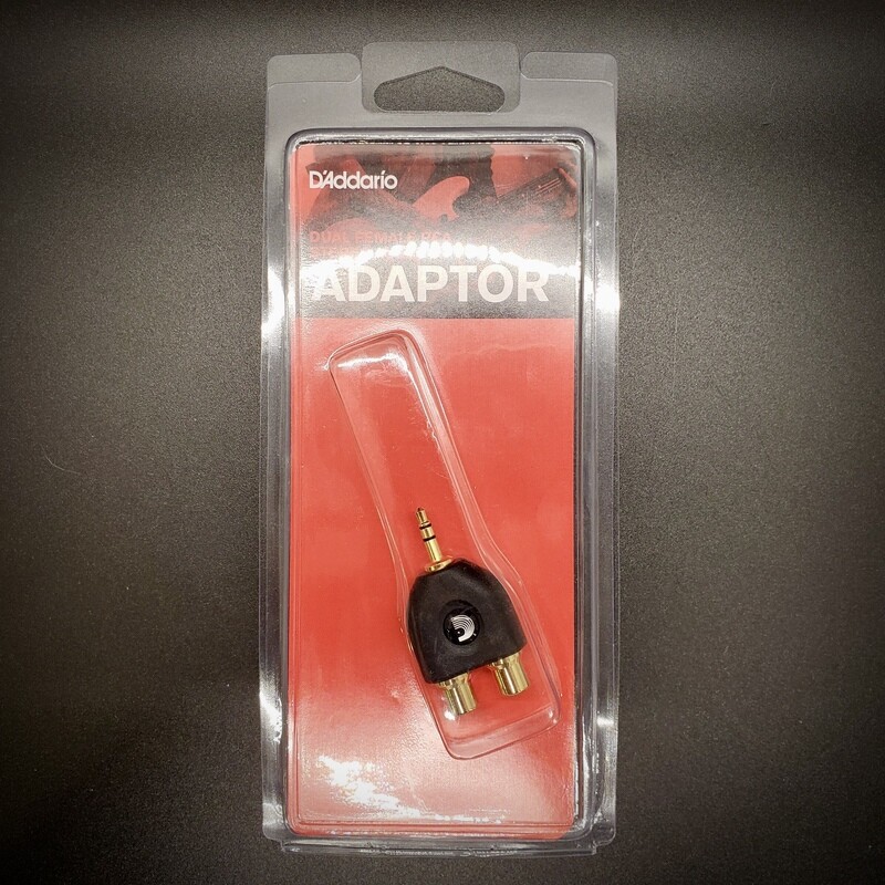 DAddario Dual Female RCA Stereo Male 1/8” Adaptor