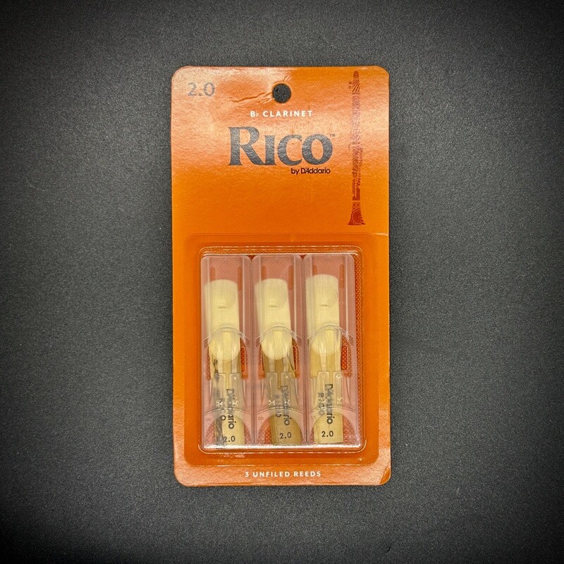 Rico Clarinet Unfiled 2.0 Reeds - 3 pack