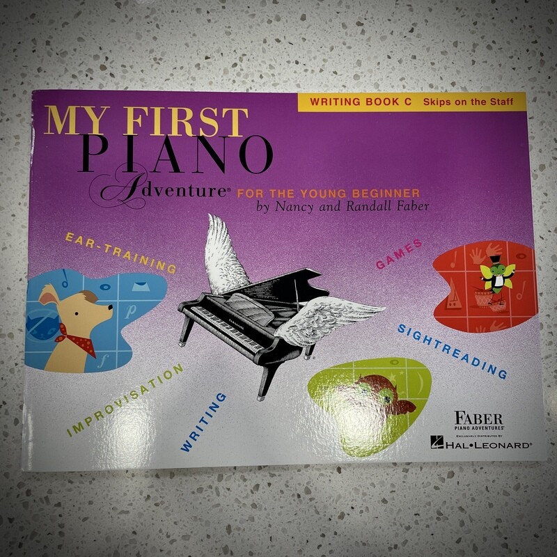 Faber My First Piano Adventure Writing Book C Skips on the Staff