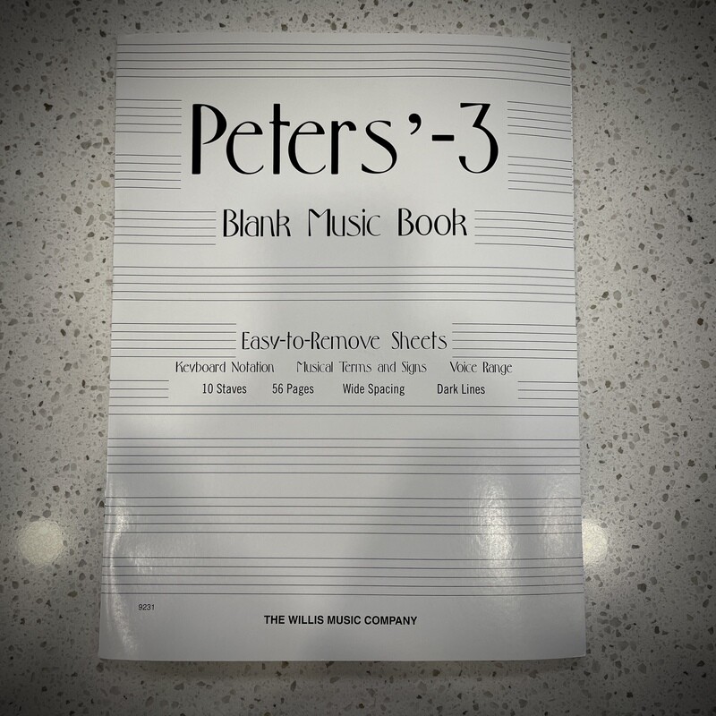 Peters' Blank Music Book