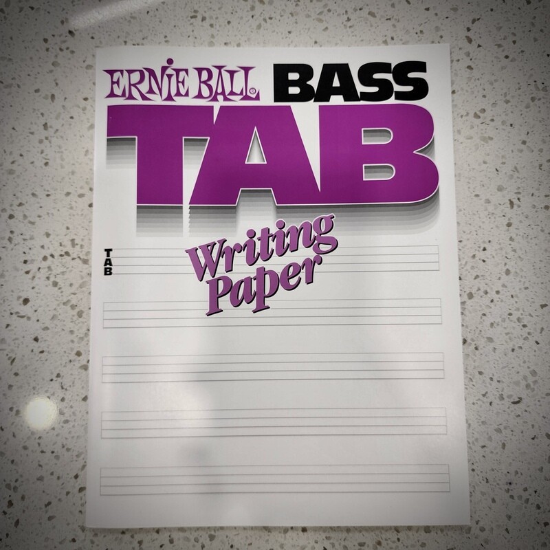 Ernie Ball Bass Tab Writing Paper
