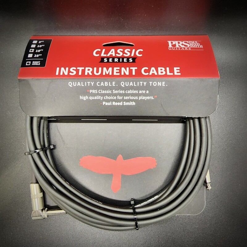 PRS Classic Series 18ft Instrument Cable, Straight/Angle