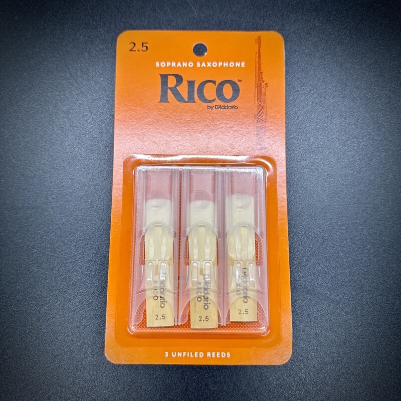 Rico 2.5 Soprano Sax 3 Pack Reeds