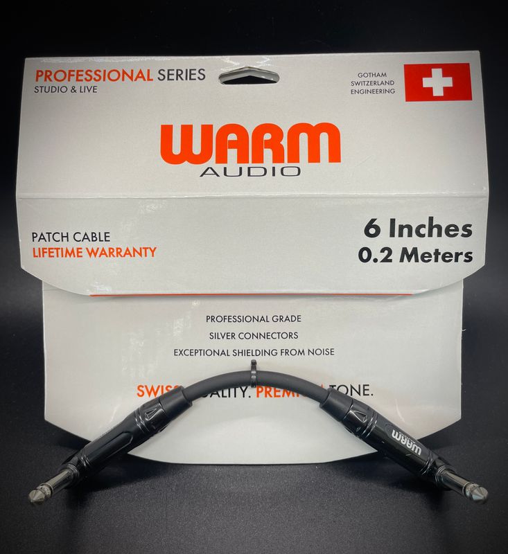 Warm Audio Pro-TS-2RT-6inch Pro Silver Cable Right Angle to Right Angle Instrument - 6-inch