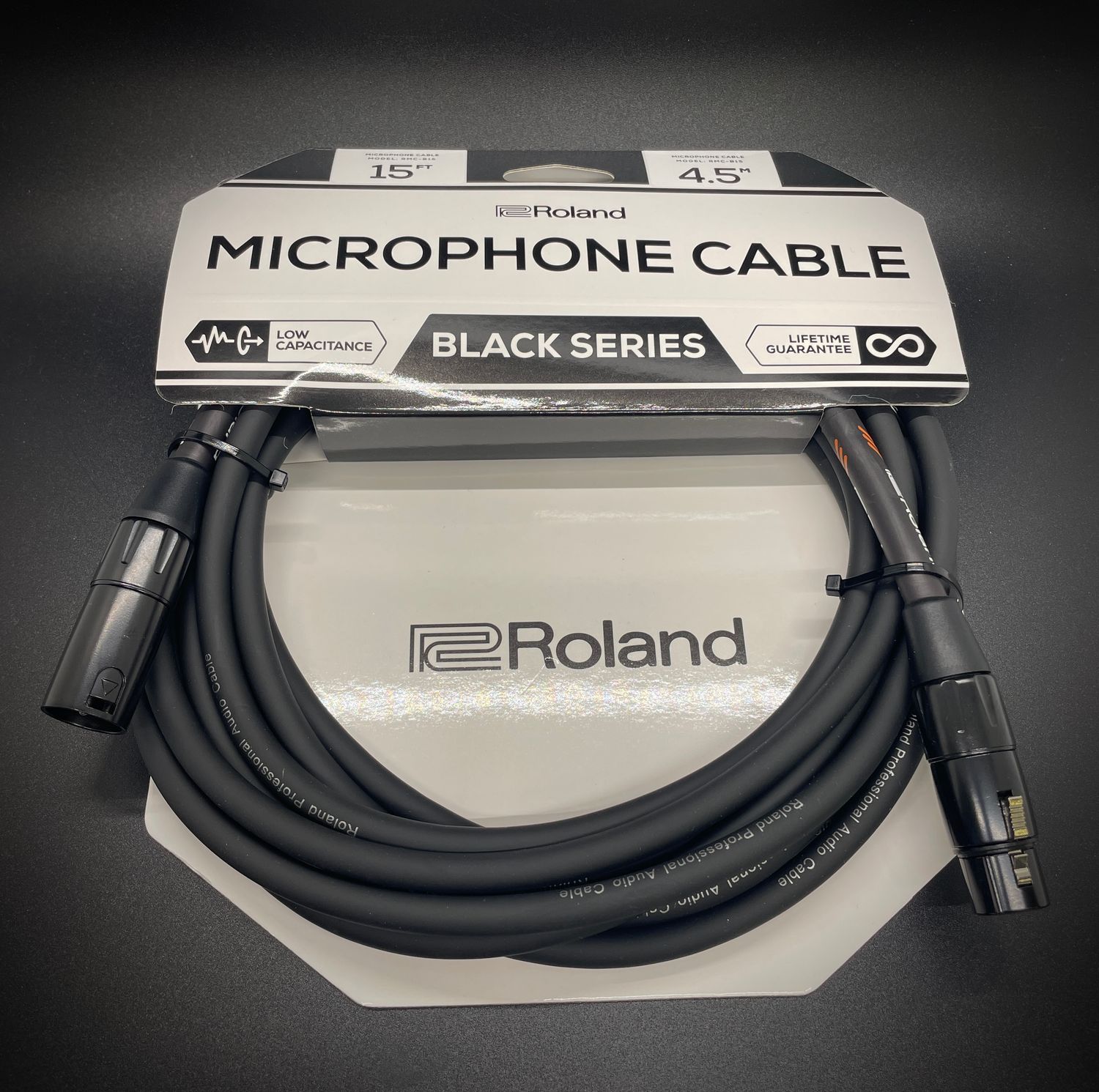 Roland RMC-B15 Black Series Microphone Cable - 15 foot