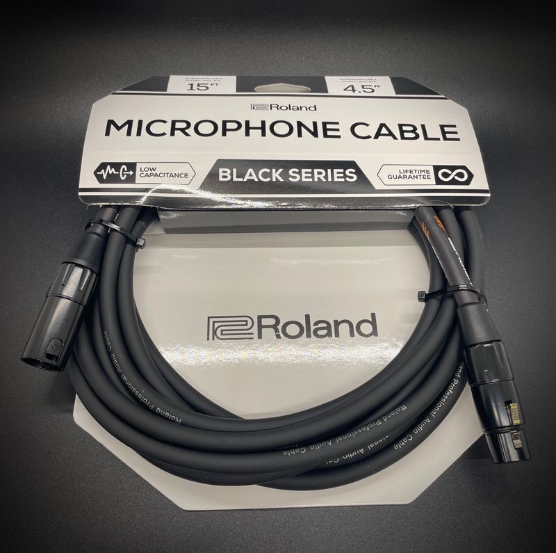 Roland RMC-B15 Black Series Microphone Cable - 15 foot