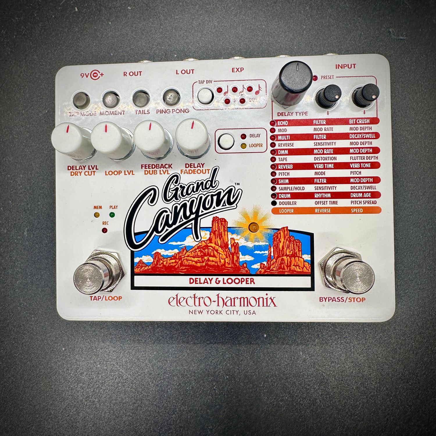 EHX Grand Canyon Delay & Looper Pedal