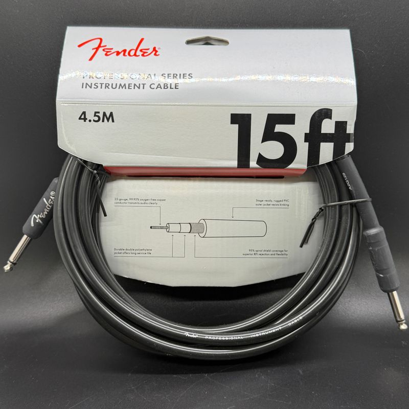 Fender Professional Series Instrument Cable - 15' Black