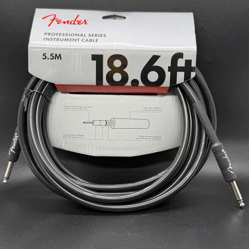 Fender Professional Series Instrument Cable - Black, 18.6