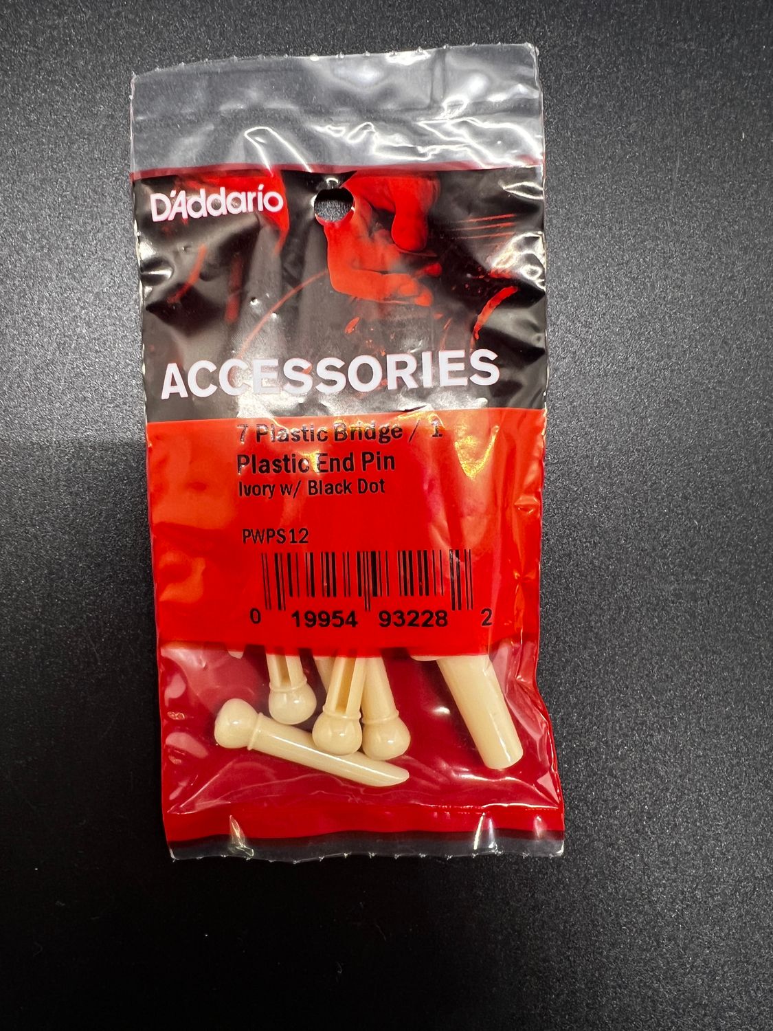 DAddario Plastic Bridge and End Pin - White