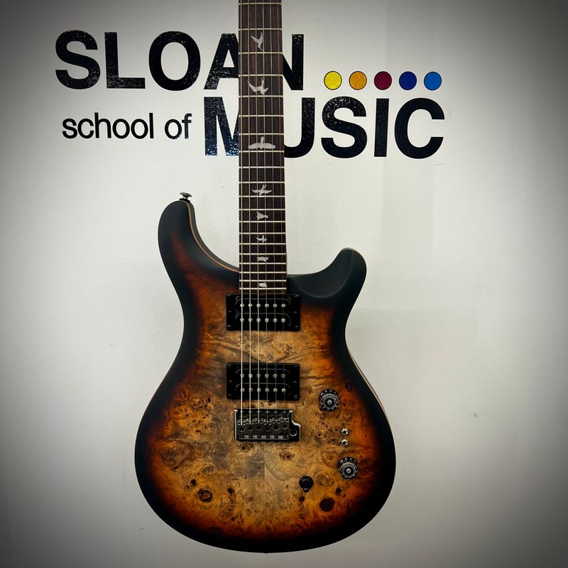 PRS SE Custom 24-08 Poplar Burl Limited Edition - Charcoal Cherry Midnight Burst PRS SE Custom 24-08 Poplar Burl Limited Edition - Charcoal Cherry Midnight Burst