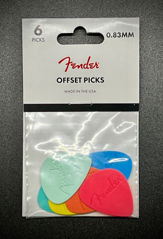 Fender Offset Picks, Multi-Color 0.83mm (6)