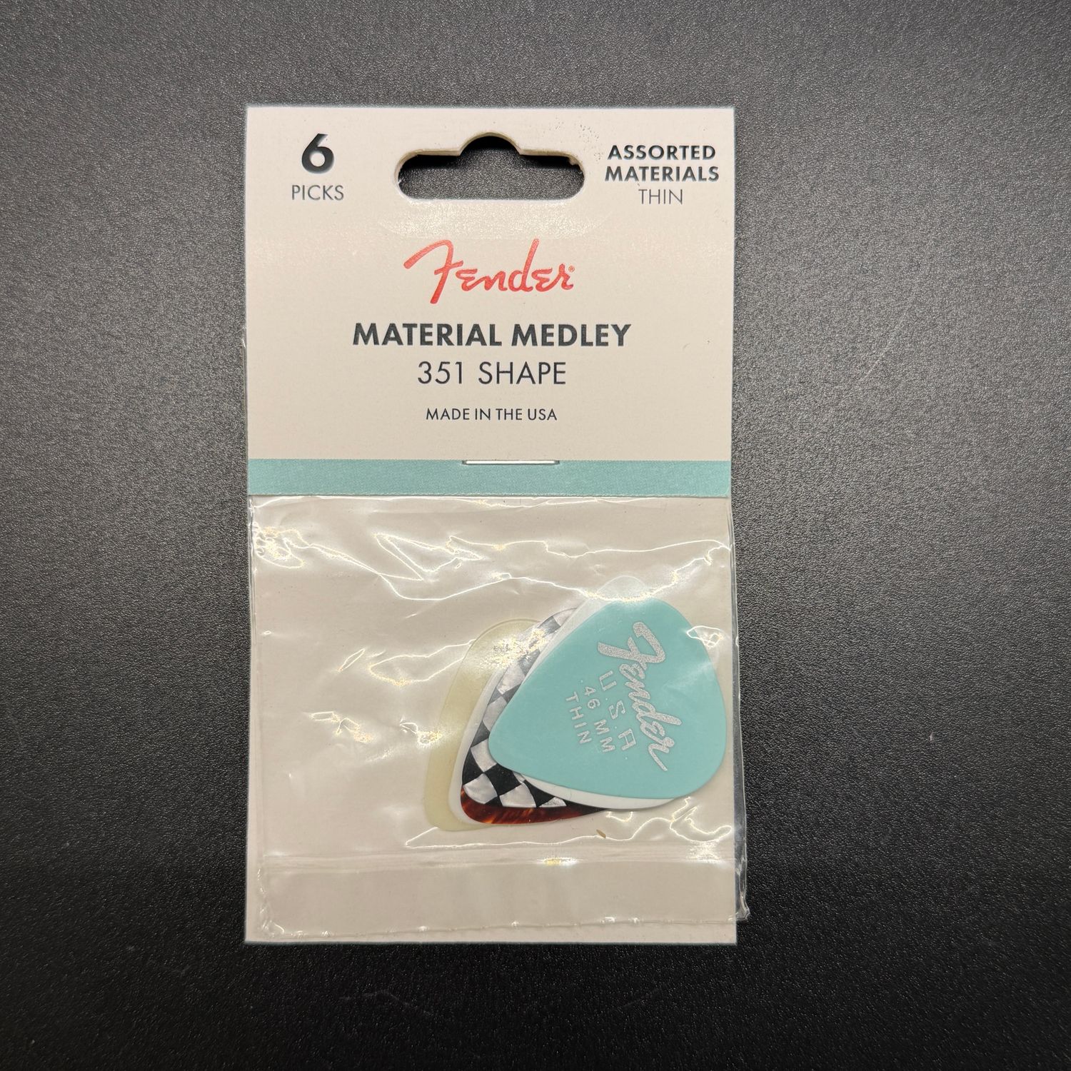 Fender 351 Shape, Material Medley, Thin, (6)